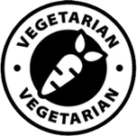 Vegetarian circular emblem